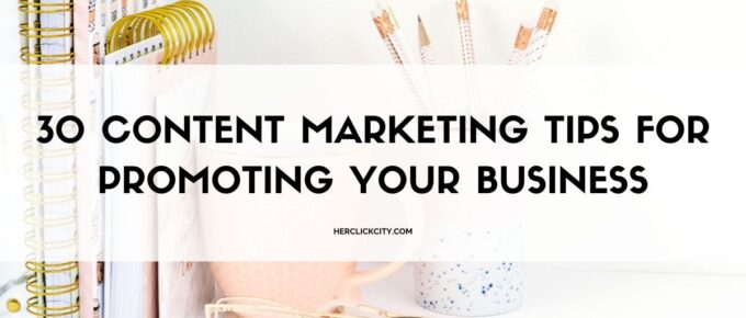 blog post header for content marketing tips