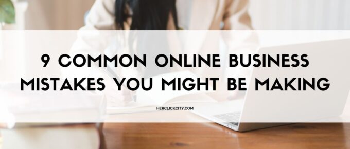 blog post header for online business mistakes