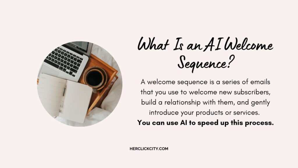 What is an AI welcome sequence? - Definition graphic
